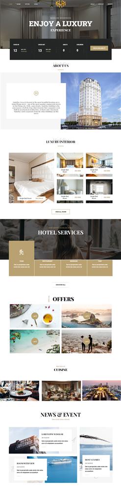 Mẫu website khách sạn Brandinfo thiết kế cho khách sạn tại Hải Phòng